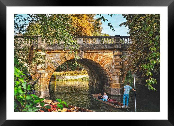 Oxford Punts On River Cherwell Framed Mounted Print by Alison Chambers