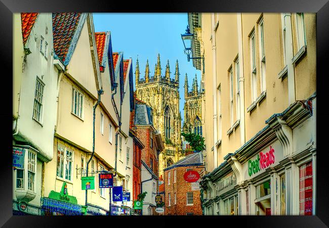 York Minster From Low Petergate Framed Print by Alison Chambers