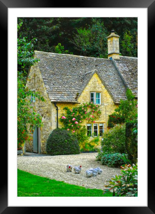 Bibury Cottage Framed Mounted Print by Alison Chambers