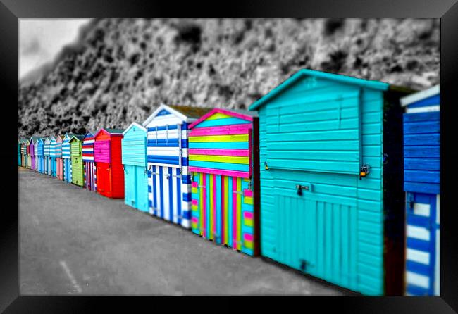 Broadstairs Beach Huts Framed Print by Alison Chambers