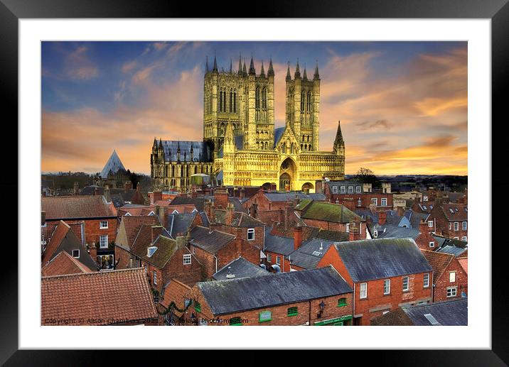 Lincoln Cathedral  Framed Mounted Print by Alison Chambers