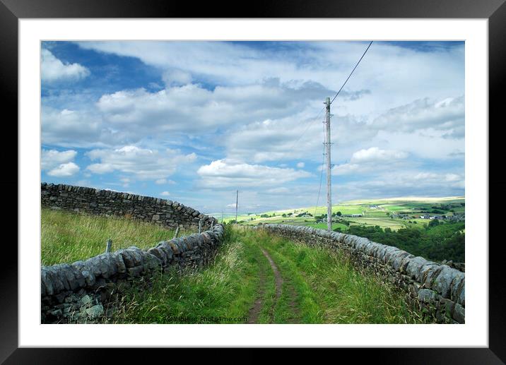 Heptonstall Ont' Tops Framed Mounted Print by Alison Chambers