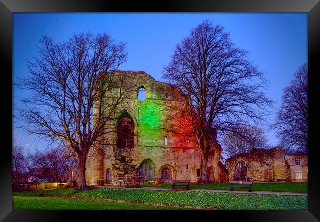 Knaresborough Castle At Night Framed Print by Alison Chambers
