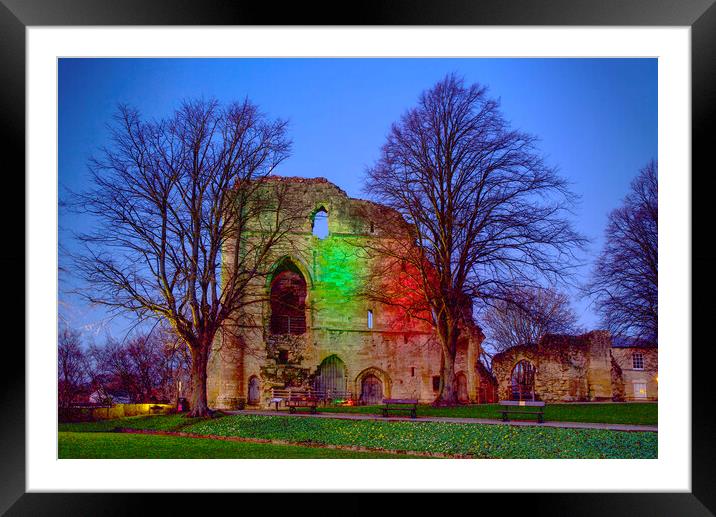 Knaresborough Castle At Night Framed Mounted Print by Alison Chambers