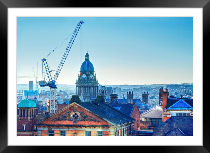 Leeds Town Hall Skyline  Framed Mounted Print by Alison Chambers