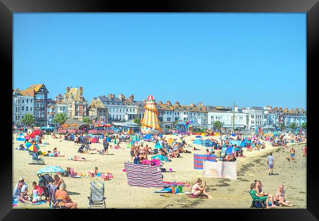 Weymouth Beach Life Framed Print by Alison Chambers