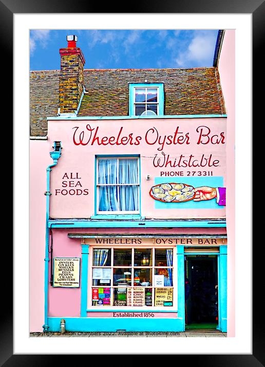 Wheelers Oyster Bar Framed Mounted Print by Alison Chambers