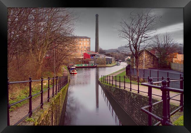 Slaithwaite Canal View, Huddersfield  Framed Print by Alison Chambers