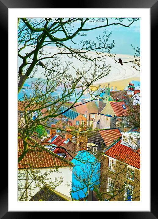 Scarborough Old Town Framed Mounted Print by Alison Chambers