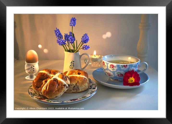 Happy Easter Framed Mounted Print by Alison Chambers