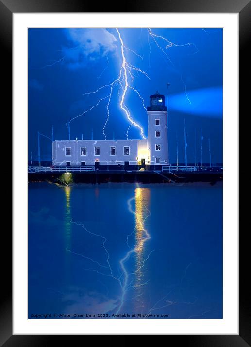 Storm At Sea Framed Mounted Print by Alison Chambers