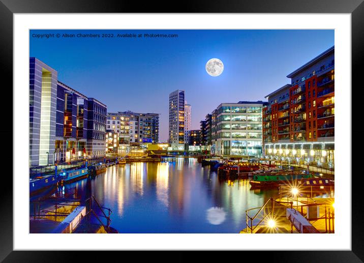 Leeds Dock  Framed Mounted Print by Alison Chambers