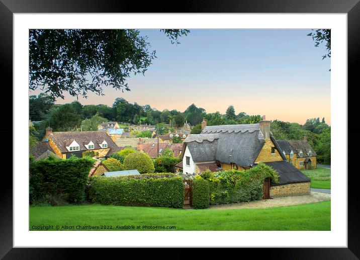 Ilmington Warwickshire, Cotswolds   Framed Mounted Print by Alison Chambers