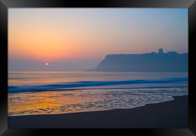 Scarborough Sunrise Framed Print by Alison Chambers