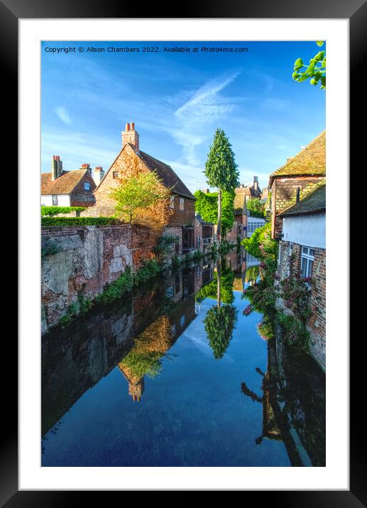 River Stour Canterbury  Framed Mounted Print by Alison Chambers