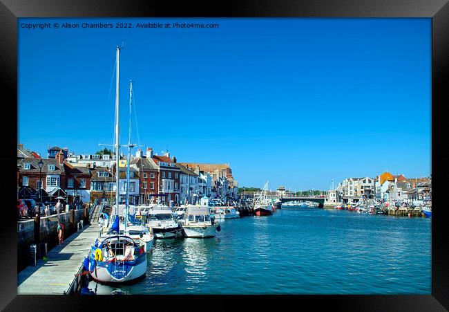 Weymouth Harbour  Framed Print by Alison Chambers