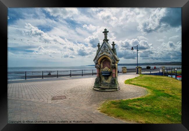 Filey Drinking Fountain Framed Print by Alison Chambers