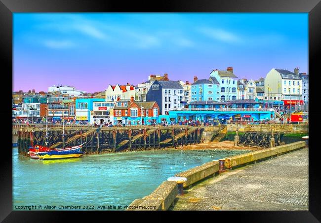 Colourful Bridlington  Framed Print by Alison Chambers