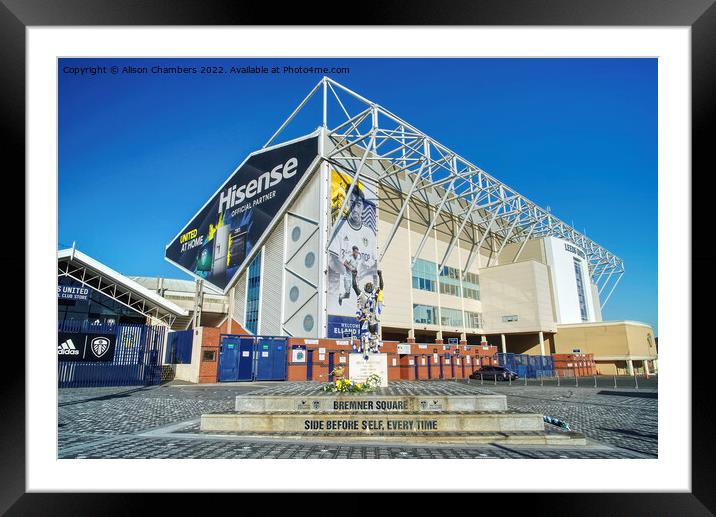 Leeds United Elland Road Stadium Framed Mounted Print by Alison Chambers