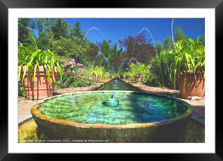 Alhambra Garden Leeds Framed Mounted Print by Alison Chambers