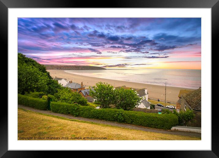 Filey  Framed Mounted Print by Alison Chambers