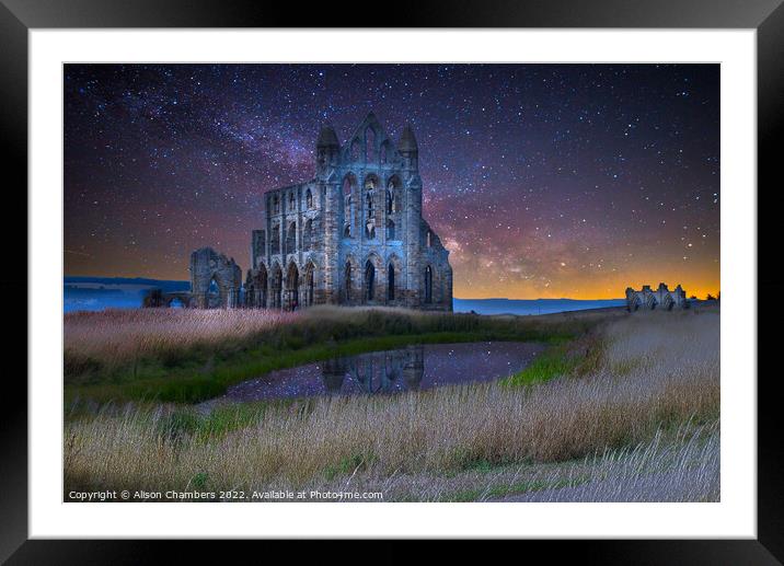 Whitby Abbey Star Rise Framed Mounted Print by Alison Chambers
