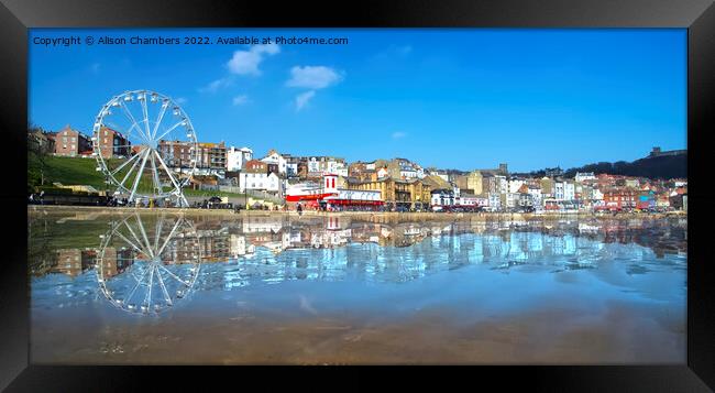 Scarborough Seafront Panorama  Framed Print by Alison Chambers