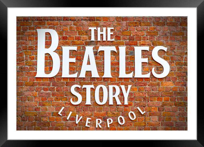 Liverpool The Beatles Story Framed Mounted Print by Alison Chambers