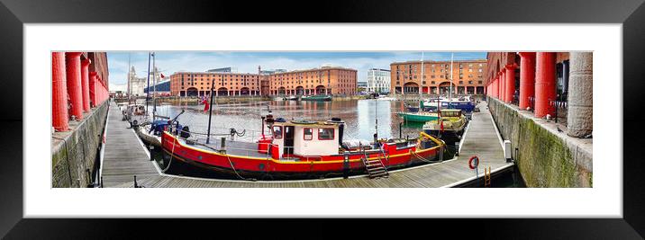Liverpool Royal Albert Dock Panorama  Framed Mounted Print by Alison Chambers
