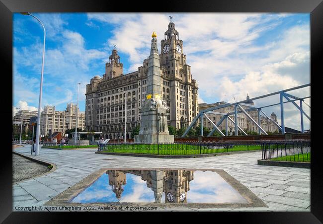 Liverpool Liver Building  Framed Print by Alison Chambers