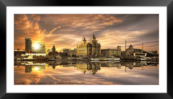 Liverpool Waterfront  Framed Mounted Print by Alison Chambers