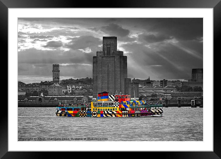 Liverpool Mersey Ferry  Framed Mounted Print by Alison Chambers