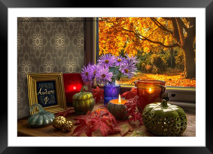 Still Life Autumn Framed Mounted Print by Alison Chambers