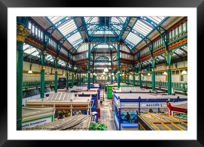 Leeds Kirkgate Market Framed Mounted Print by Alison Chambers