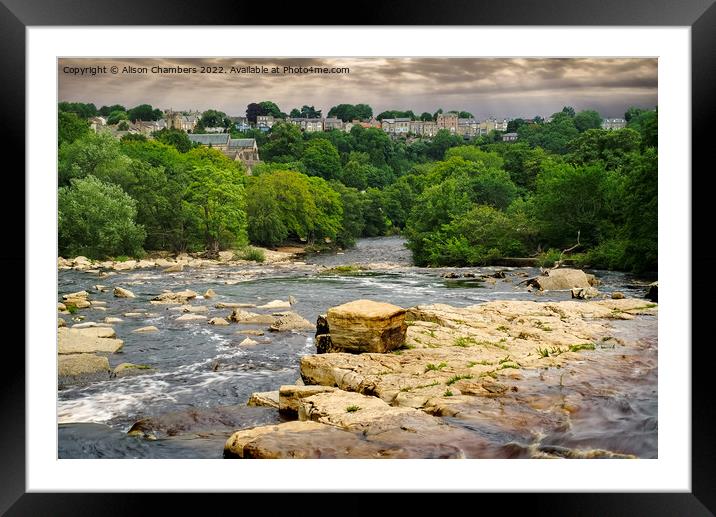 Richmond River Swale Framed Mounted Print by Alison Chambers
