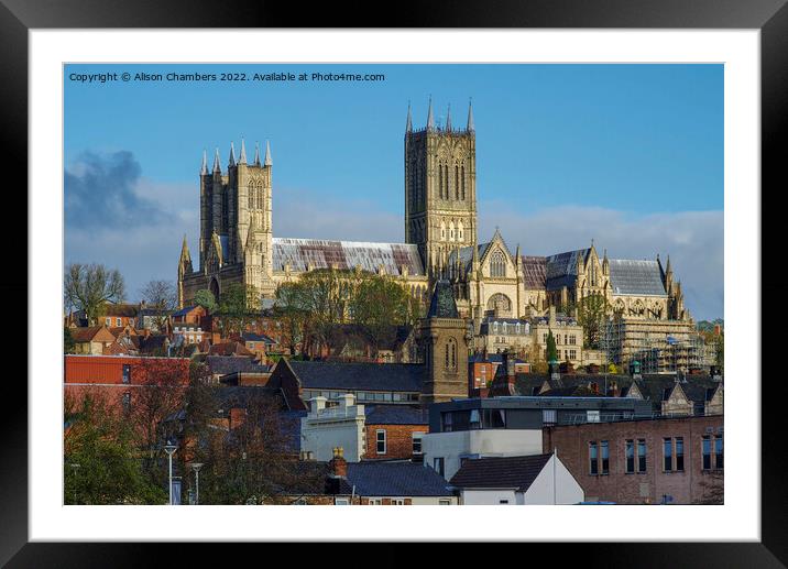 Lincoln Cathedral  Framed Mounted Print by Alison Chambers