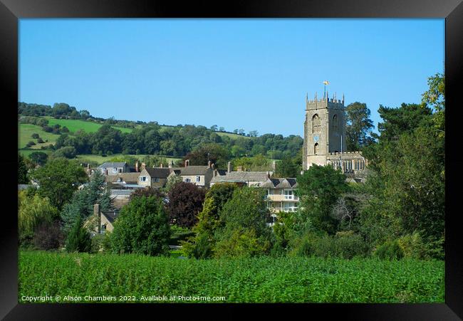 St Peters Church Winchcombe Framed Print by Alison Chambers