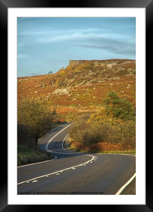 Burbage Edge Framed Mounted Print by Alison Chambers