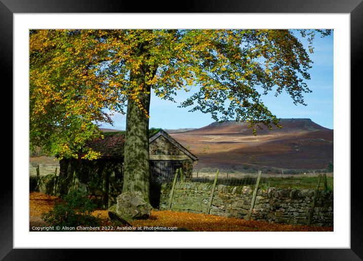 Higger Tor  Framed Mounted Print by Alison Chambers