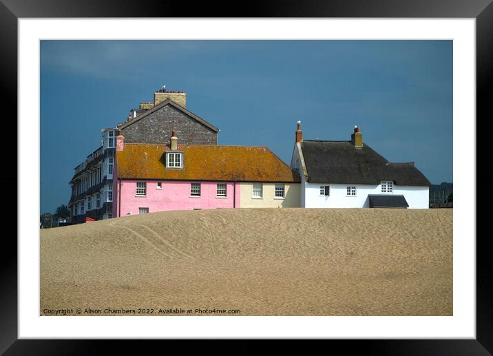 West Bay Dorset Framed Mounted Print by Alison Chambers