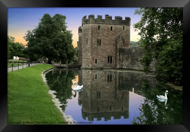 Bishops Palace In Wells Framed Print by Alison Chambers