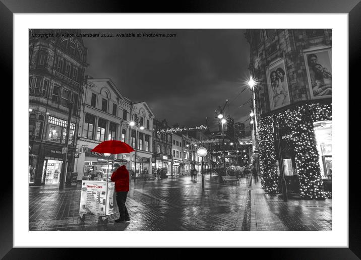 Leeds City Sweetcorn Seller Colour Selection  Framed Mounted Print by Alison Chambers