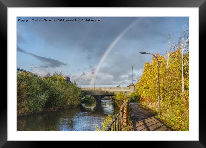 Abyssinia Bridge Sheffield  Framed Mounted Print by Alison Chambers