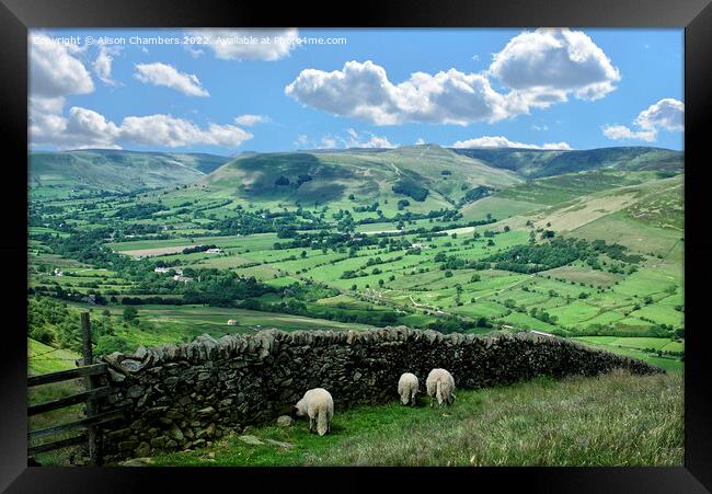 Vale Of Edale Framed Print by Alison Chambers