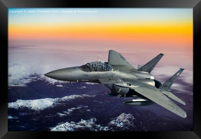 F15 Strike Eagle Framed Print by Alison Chambers