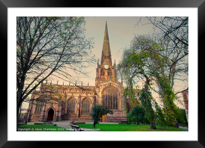 Rotherham Minster Framed Mounted Print by Alison Chambers