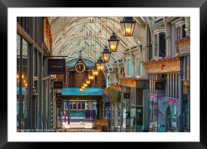 Leeds Grand Arcade Framed Mounted Print by Alison Chambers