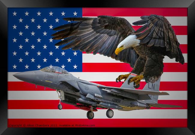 F15 Strike Eagle Framed Print by Alison Chambers