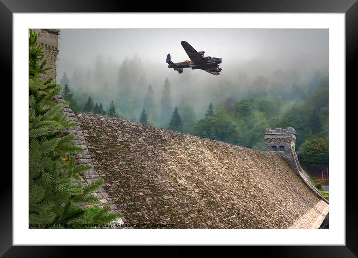Derwent Dam Lancaster Bomber  Framed Mounted Print by Alison Chambers