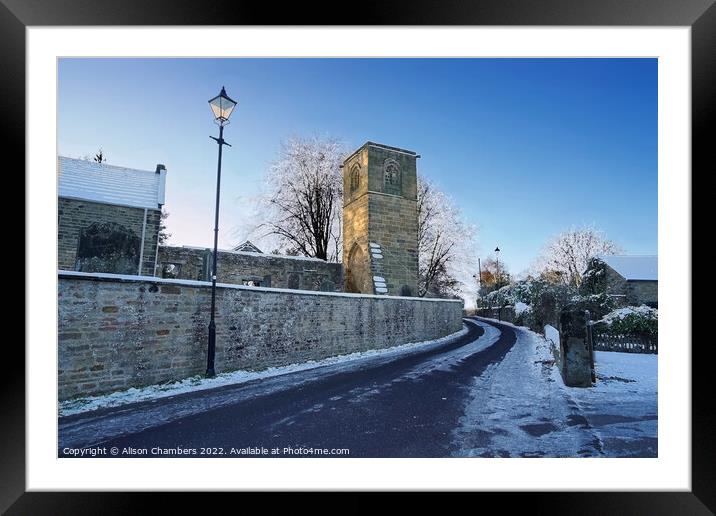 Holy Trinity Church Wentworth  Framed Mounted Print by Alison Chambers